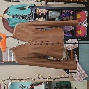 D D Collection Brown leather jacket